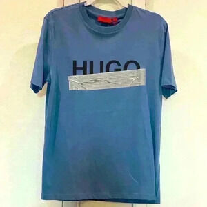 NWT HUGO BOSS Blue T-shirt Unisex Sz S